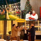2-Pack Christmas String Lights, 300 LED Waterproof Twinkle Lights