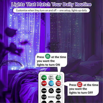 Outdoor String Lights, 8ft Waterproof LED