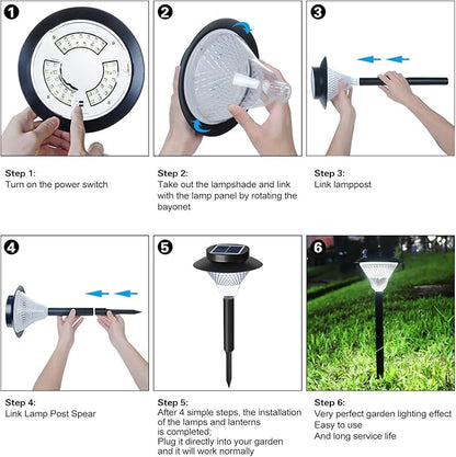 39LED Solar Pathway Lights Outdoor, 2 Pack Upgraded Solar Outdoor Lights Super Bright Up to 12 Hrs, IP65 Waterproof Solar Garden Lights Outdoor Solar Lights for Yard Landscape Path Walkway