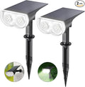 2-Pack Solar Garden Spotlights, Waterproof