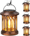 4-Pack Classic Backyard Solar Lanterns for Yard, Waterproof LED