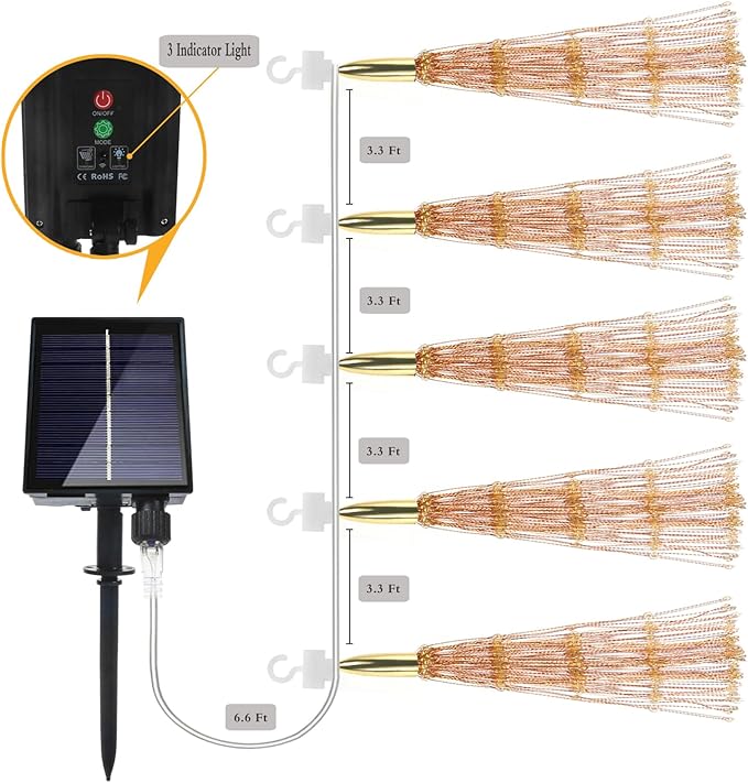 Warm White String Lights for Porch, Waterproof LED