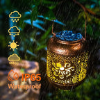 Garden Solar Lantern Set, Rustic Backyard Lighting