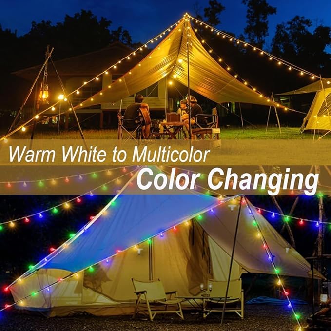 40 LED Christmas Twinkle Lights, 20ft Waterproof for Backyard