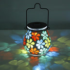 Mosaic Solar Backyard Lanterns, Metal Waterproof LED
