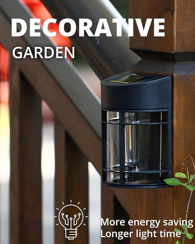 12-Pack Solar Gutter Lights, Outdoor LED