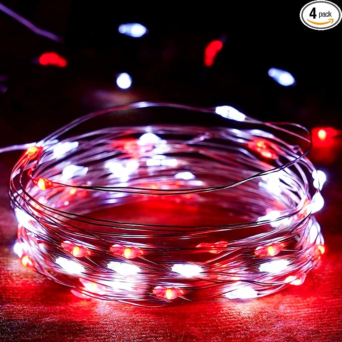 Christmas Backyard String Lights, 16ft 50 LED Waterproof