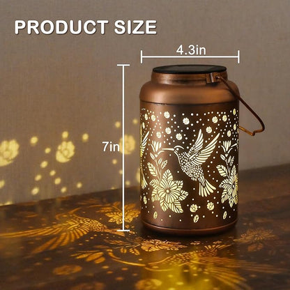 Mothers Day Gifts for Mom Grandma - Birthday Day Gifts for Women, Garden Decor Solar Lantern, Home Docor Solar Lamps, Hummingbird Solar Lights Outdoor Waterproof, Decorations Outside for Yard