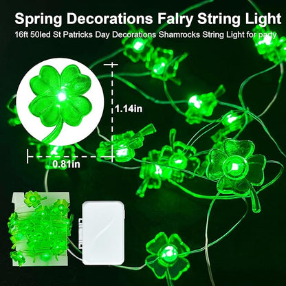 16ft Christmas LED String Lights, Waterproof Timer Lights