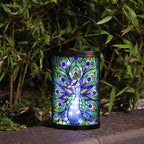 Solar Peacock Lanterns, Outdoor Hanging LED Decor