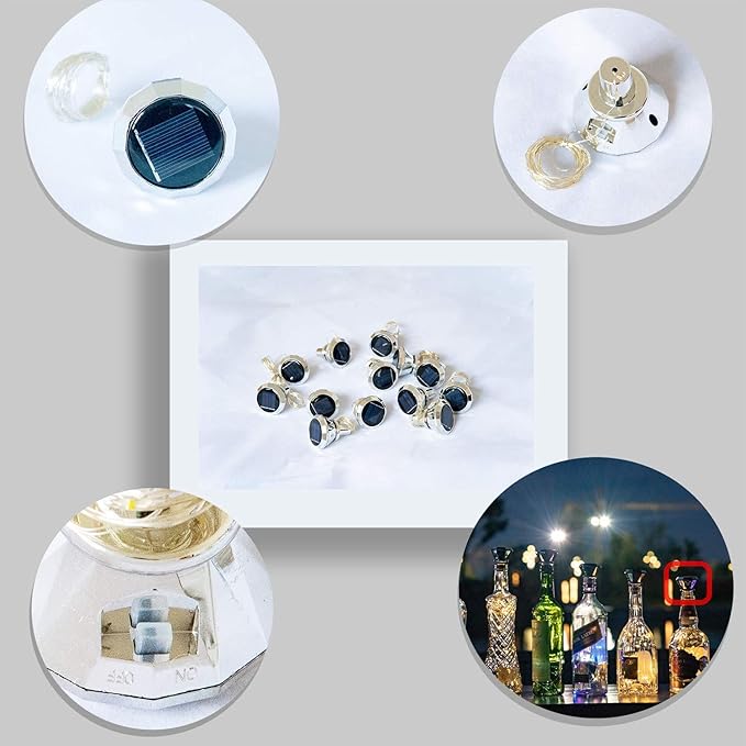 Christmas Fairy Lights 8-Pack, 20 LED Battery Twinkle Lights