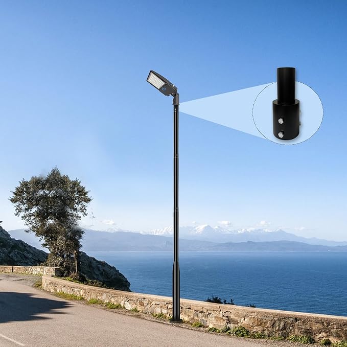 Tenon Slip Fitter Light Pole Adapter for 3 inch Round Pole, 2 3/8" Round Tenon Adapter for Mounting Bracket for Outdoor Shoebox Lighting Street Light Parking Lot Light