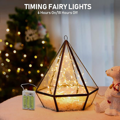 Christmas Fairy Lights 5-Pack, 20 LED Battery Twinkle Lights