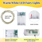 Christmas Fairy Lights, 16ft 50 LED Battery Twinkle Lights