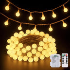 33ft Christmas LED String Lights, Waterproof Timer Lights