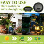 11" Solar Frog Garden Statue Light, Outdoor Decor