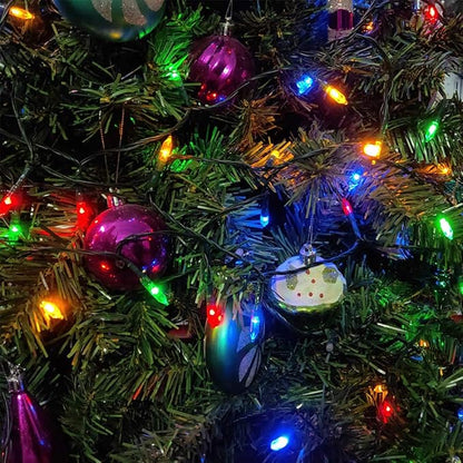 50 LED Christmas Twinkle Lights, 18ft Waterproof for Porch