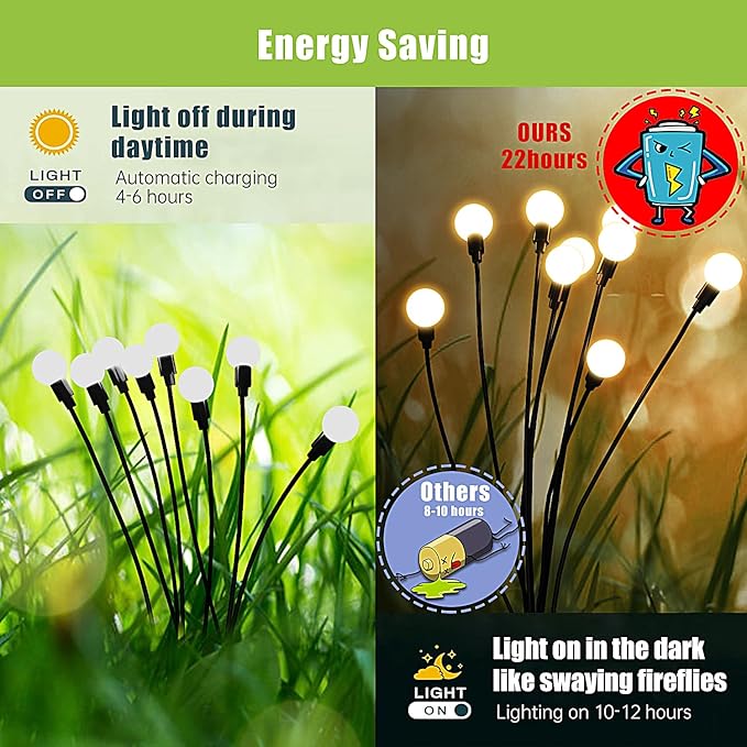8-Pack Solar Landscape Lights for Garden