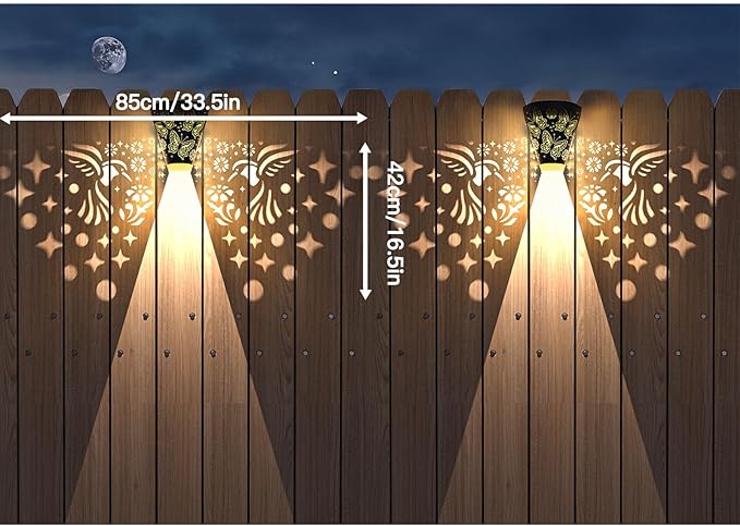 2-Pack Warm White Solar Patio Lights, Outdoor LED