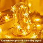 17ft Warm White String Lights for Backyard, Waterproof LED