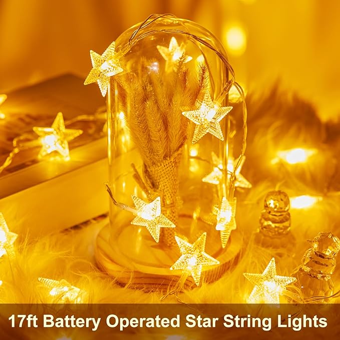 17ft Warm White String Lights for Backyard, Waterproof LED