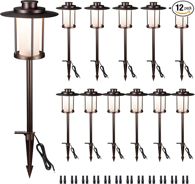 12-Pack Solar Landscape Lights for Yard