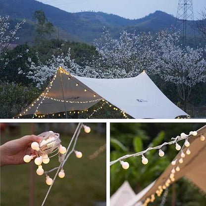 Christmas String Lights, 8ft 80 LED Waterproof Twinkle Lights