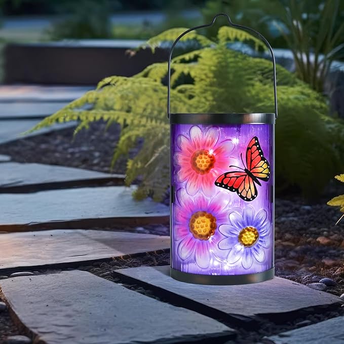 Solar Butterfly Lanterns, Porch Hanging LED Decor