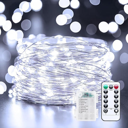 Christmas String Lights, 33ft 100 LED Waterproof Twinkle Lights