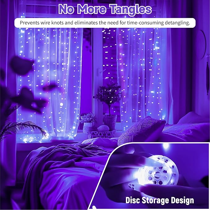 Outdoor String Lights, 8ft Waterproof LED