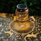 Rustic Cat Solar Lanterns for Outdoor, Waterproof LED