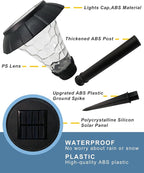 6-Pack Solar Pathway Lights, Waterproof LED Yard Lights