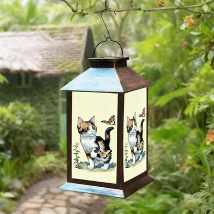 Cat Lantern, Lover Gifts for Mom/Grandma/Women/Sister,Solar Light Gifts Solar Lanterns Outdoor Waterproof Fairy Lights Led Mason Jar Hanging Cat Lamps Decor for Garden Yard Patio