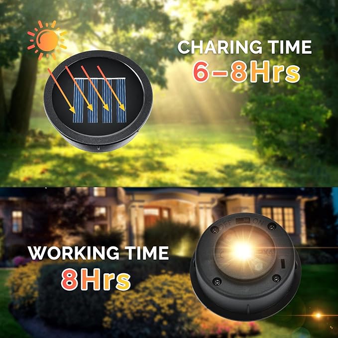 4-Pack Classic Courtyard Solar Lanterns for Backyard, Waterproof LED