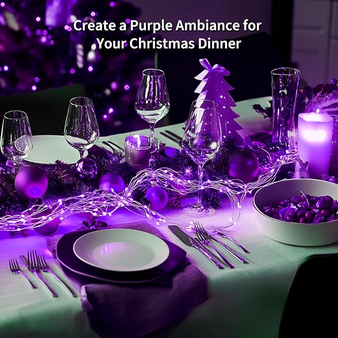Christmas Porch String Lights 4-Pack, 1ft 50 LED Waterproof