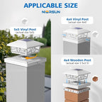 8-Pack Solar Post Cap Lights for Patio, LED
