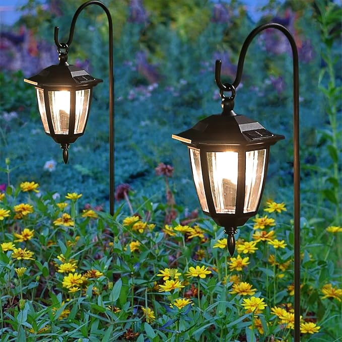 4-Pack Warm White Solar Path Lights, Outdoor Yard LED