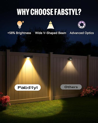 Solar Fence Lights Outdoor Waterproof, 3000/4500/6000K 3 Mode, Fence Lights Solar Powered for Outside Backyard, Railing, Step, Patio, Fence Post, Home Improvement Garden Decor, 16 Pack