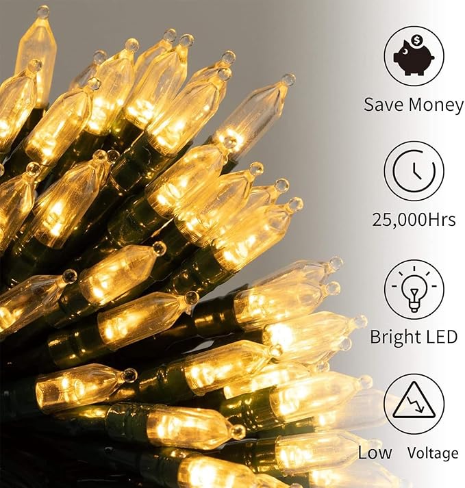 Christmas Fairy Lights 2-Pack, 50 LED Battery Twinkle Lights