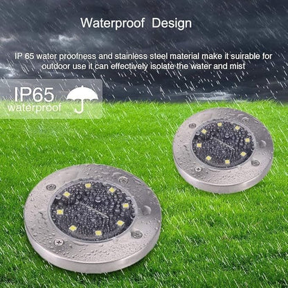 ZGWJ Solar Ground Lights,4 Pack Waterproof Solar Garden Lights, Upgraded Outdoor Garden Waterproof Bright in-Ground Lighting, Landscape Lighting for Pathway,Yard,Deck,Lawn,Patio,Walkway White