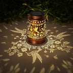 Hummingbird Solar Hanging Lanterns, Rustic Outdoor Decor