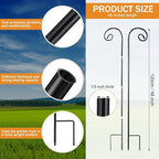 Heavy-Duty Shepherd's Hooks 12-Pack, 48" Garden