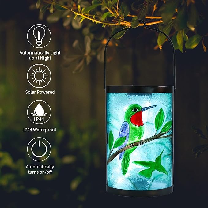 Solar Bird Lanterns, Yard Hanging LED Decor