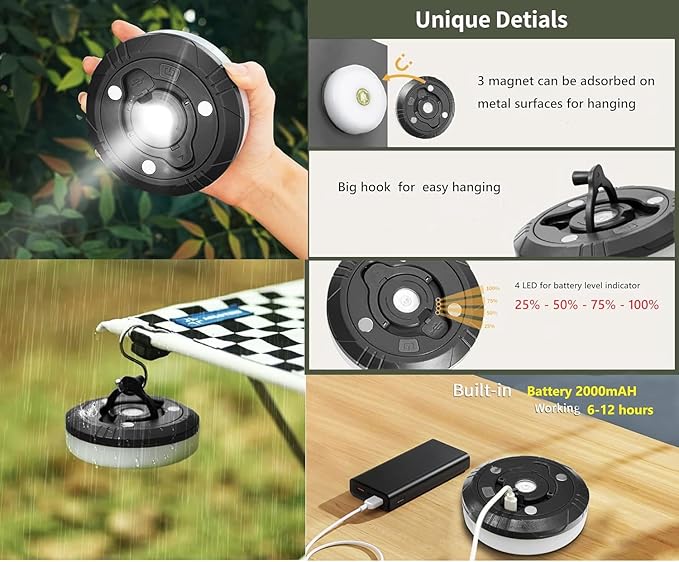 Christmas Patio String Lights, 8ft Waterproof