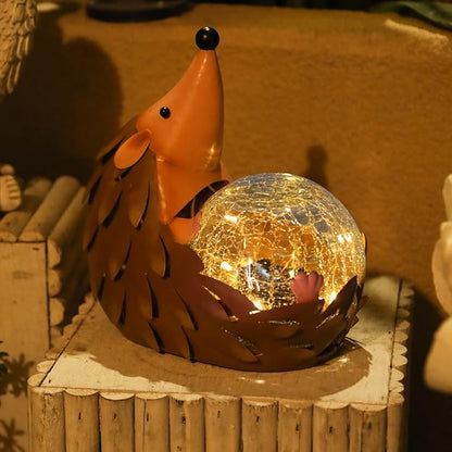 MUMTOP Solar Lantern - Solar Lights Outdoor Waterproof, Hedgehog Lanterns Yard Decorations, Decorative Lantern Tabletop Ornaments for Garden Decor