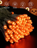 Halloween String Lights, 8ft 30 LED Waterproof Twinkle Lights