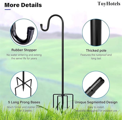 Heavy-Duty Shepherd's Hooks, 46" Garden