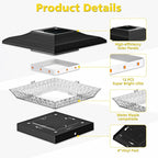 24-Pack Warm White Solar Patio Post Lights, Outdoor LED Caps