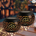 Backyard Solar Hanging Lanterns 2-Pack, Rustic Porch Decor