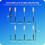 Solar Yard Path Lights 6-Pack, IP65 Waterproof